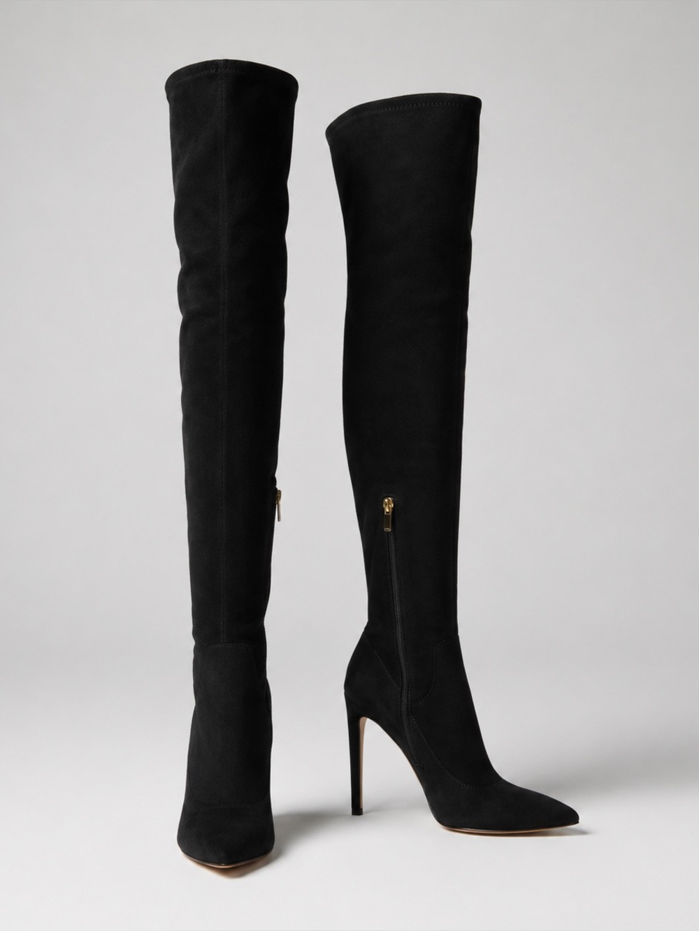Sergio Rossi Rare Suede OTK Thigh High Stiletto Boots 38 ; worn twice